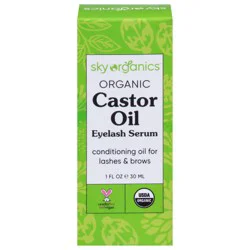 Sky Organics Organic Castor Oil Eyelash Serum, 1 fl oz