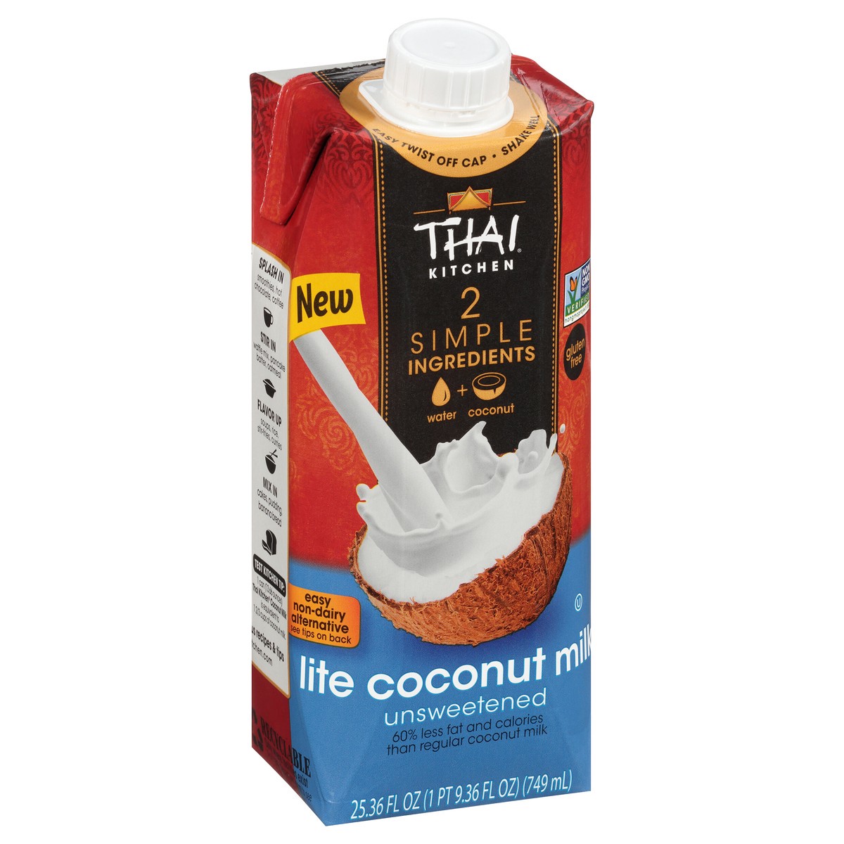 slide 3 of 9, Thai Kitchen Unsweetened Lite Coconut Milk, 25.36 fl oz