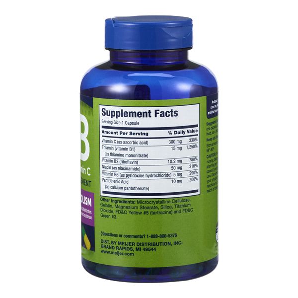 slide 4 of 9, MEIJER WELLNESS Meijer Vitamin B Complex with Vitamin C Capsules, 250 ct