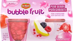 Del Monte Pear Berry Pomegranate Flavor Bubble Fruit 4 3.5 oz Cup/Tub/Bowl 4 ea Sleeve