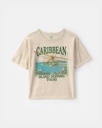 Oshkosh Boys 'Caribbean Island' Graphic Tee - Cream Cream 10