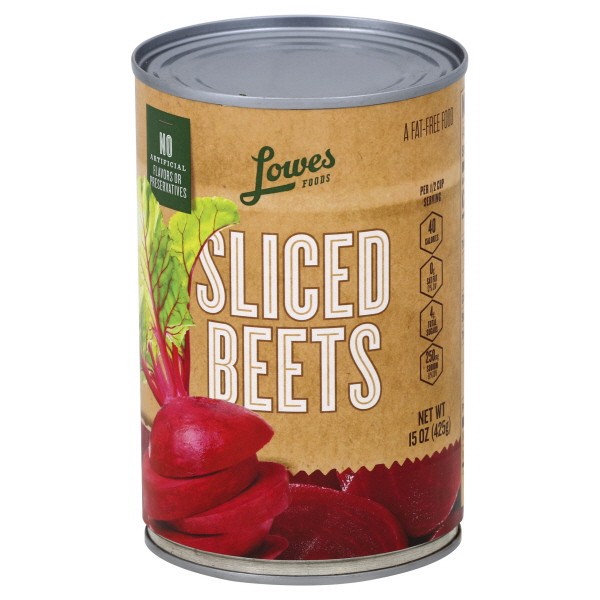 slide 1 of 1, Lowes Foods Sliced Beets, 15 oz