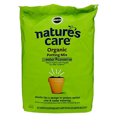 slide 1 of 1, Miracle-Gro Nature's Care Organic Potting Mix, 8 qt