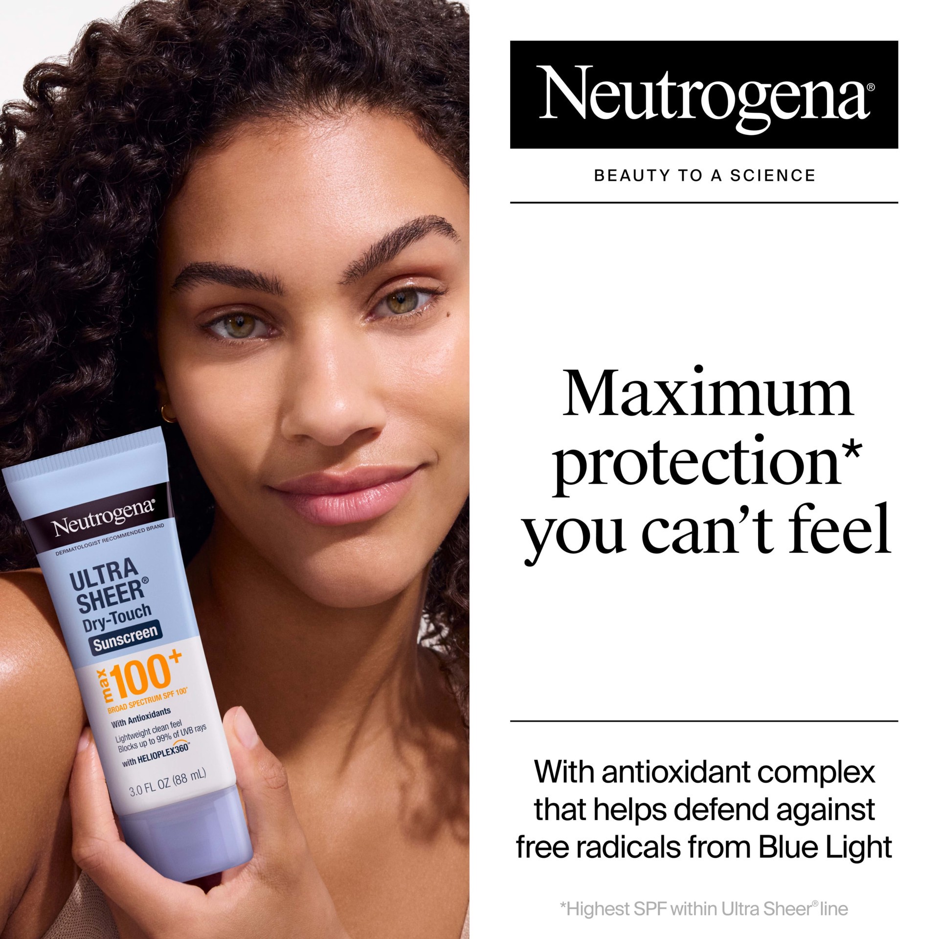 slide 4 of 9, Neutrogena Ultra Sheer Dry-Touch Broad Spectrum Max SPF 100+ Body Sunscreen, 3 Oz, 3 oz
