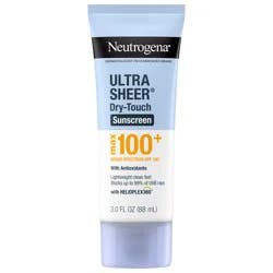 Neutrogena Ultra Sheer Dry-Touch Broad Spectrum Max SPF 100+ Body Sunscreen, 3 Oz