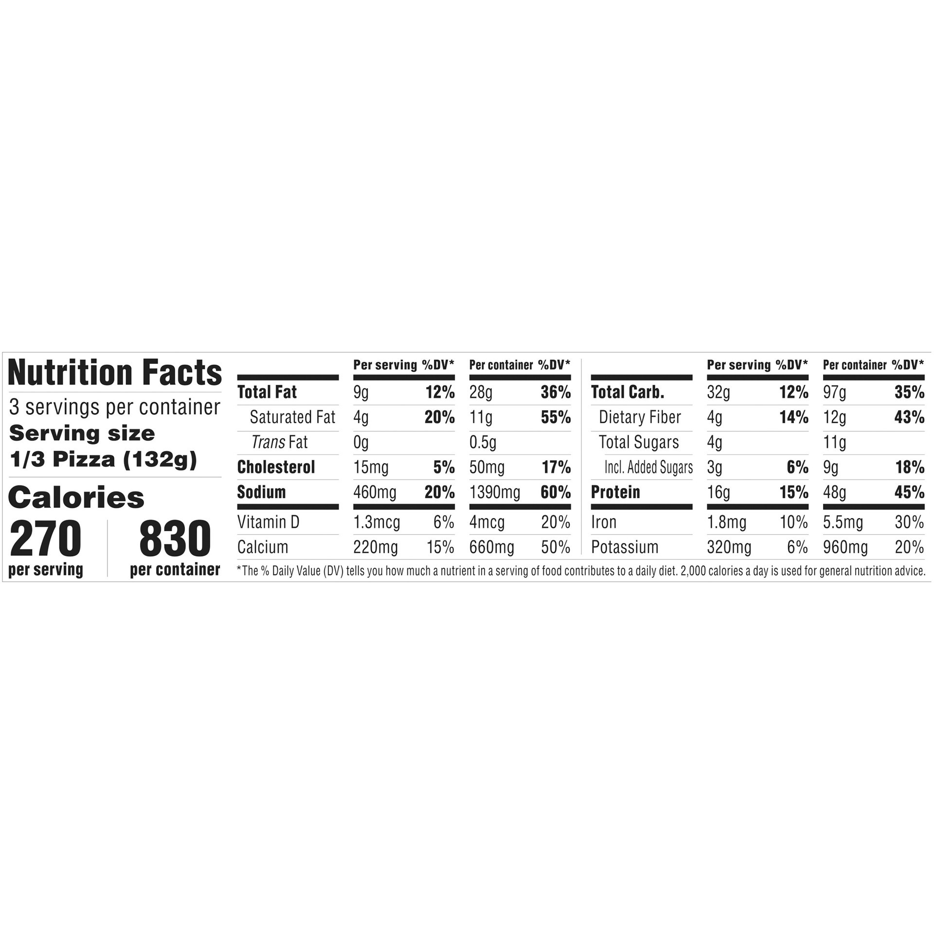 slide 3 of 3, Sweet Earth Chik'n Bacon Ranch Vegetarian Chicken Frozen Pizza, 13.9 Oz -Plant Based Protein Vegetarian Pizza, 13.9 oz