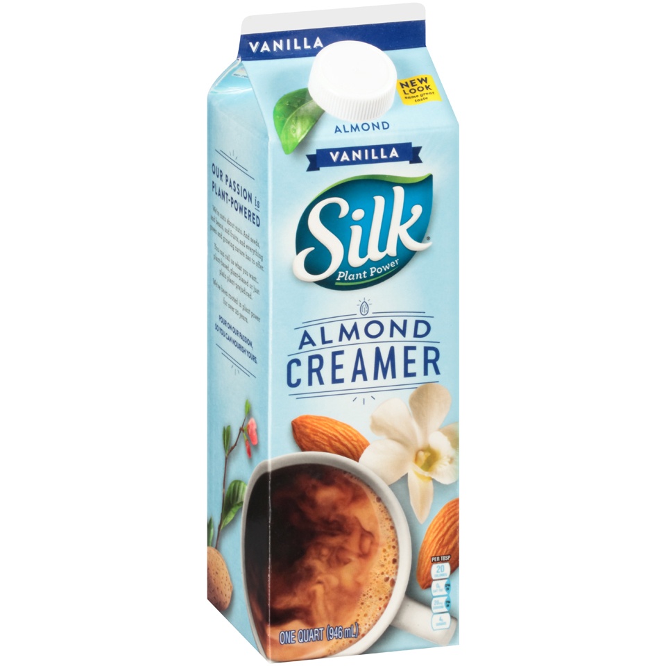 slide 1 of 1, Silk Vanilla Almond Creamer, 1 qt