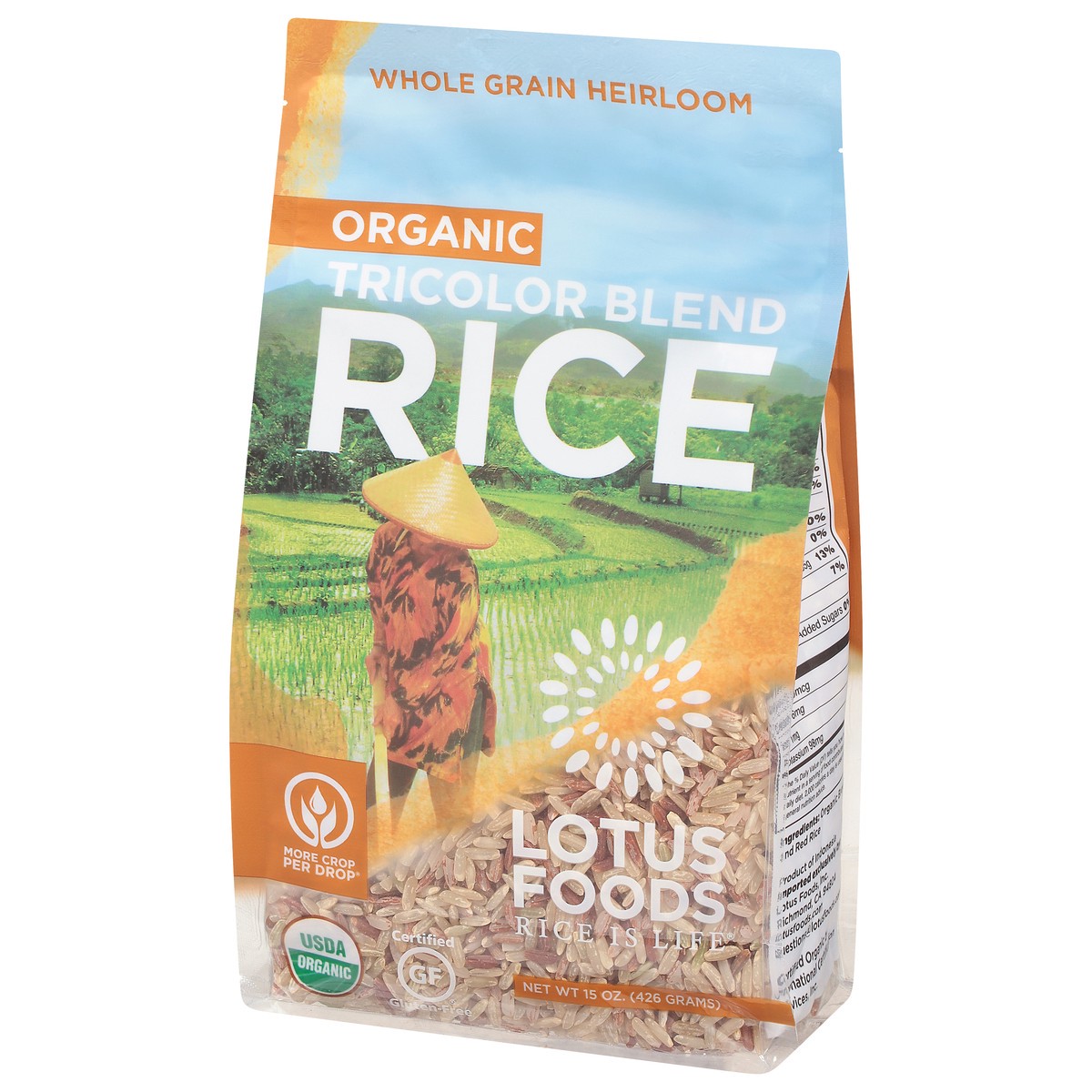 slide 9 of 9, Lotus Foods Tricolor Blend Organic Rice 15 oz, 15 oz