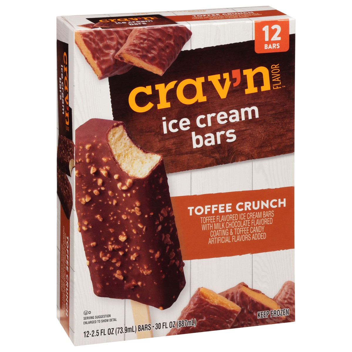 slide 9 of 9, Crav'n Flavor Cravn Toffee Ic Bar, 12 ct