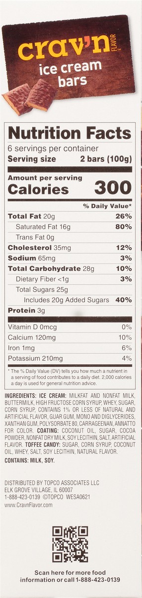 slide 3 of 9, Crav'n Flavor Cravn Toffee Ic Bar, 12 ct