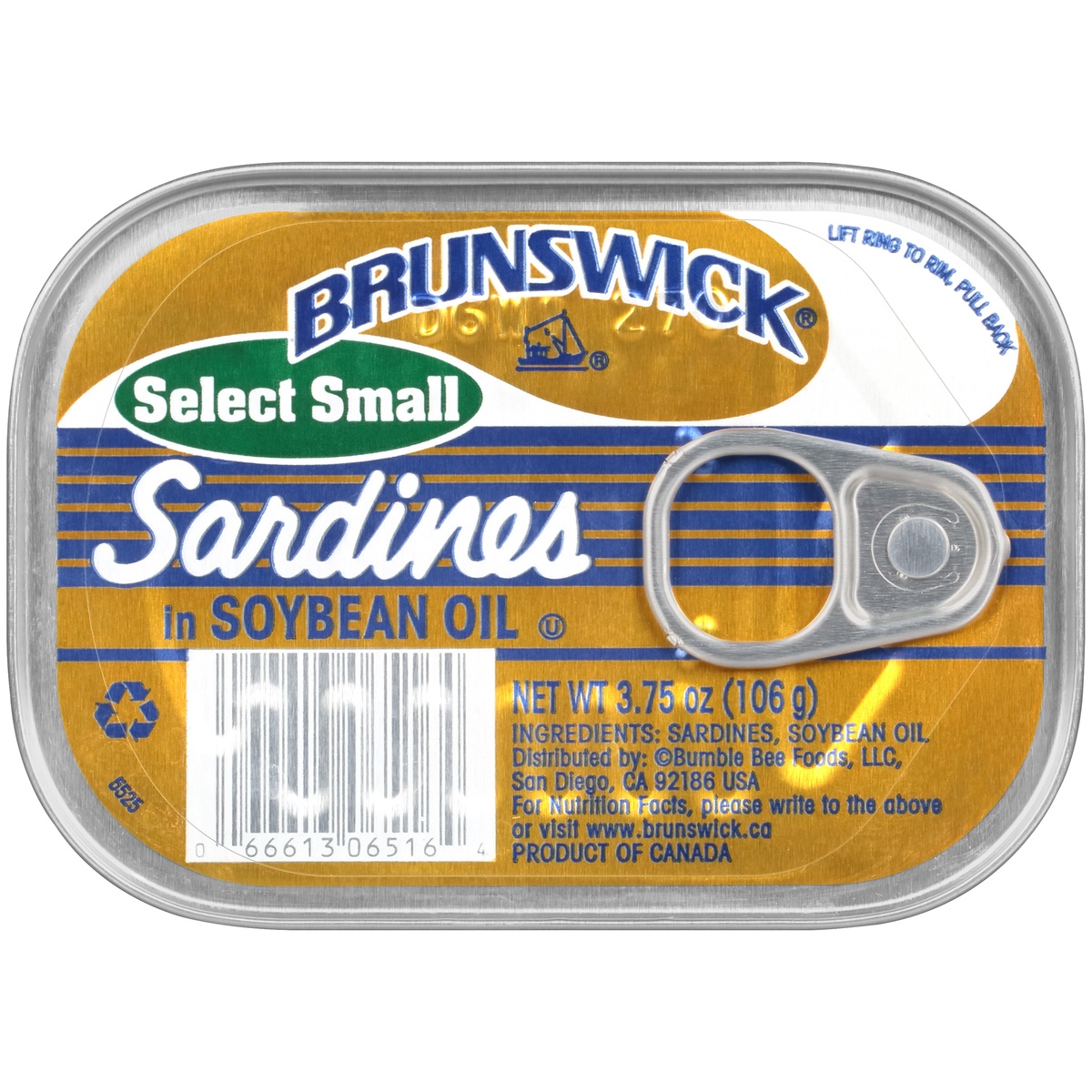 slide 1 of 7, Brunswick Sardines In Oil, 3.75 oz