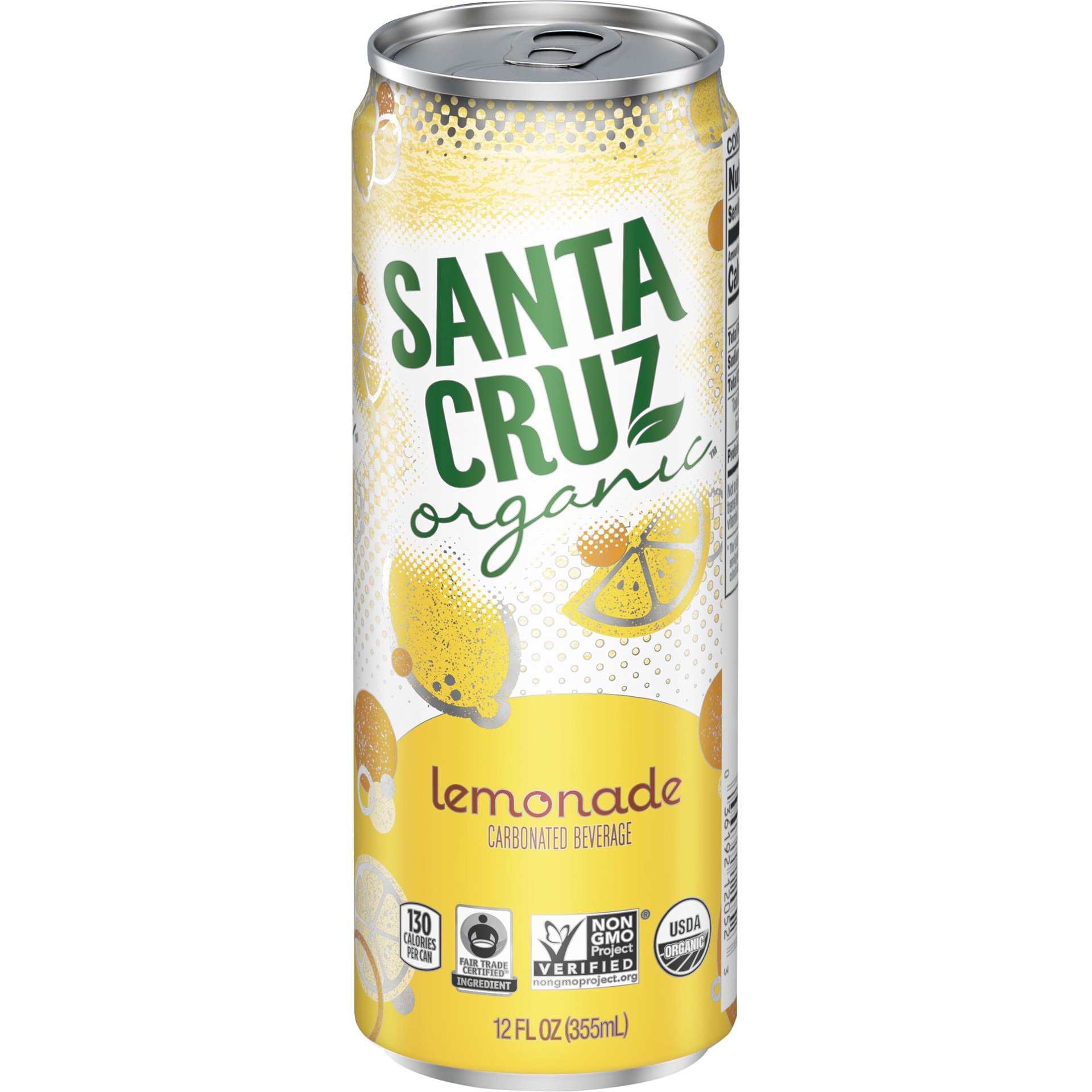 slide 1 of 2, Santa Cruz Organic Lemonade Carbonated Beverage, 12-Fluid Ounce Can, 12 oz