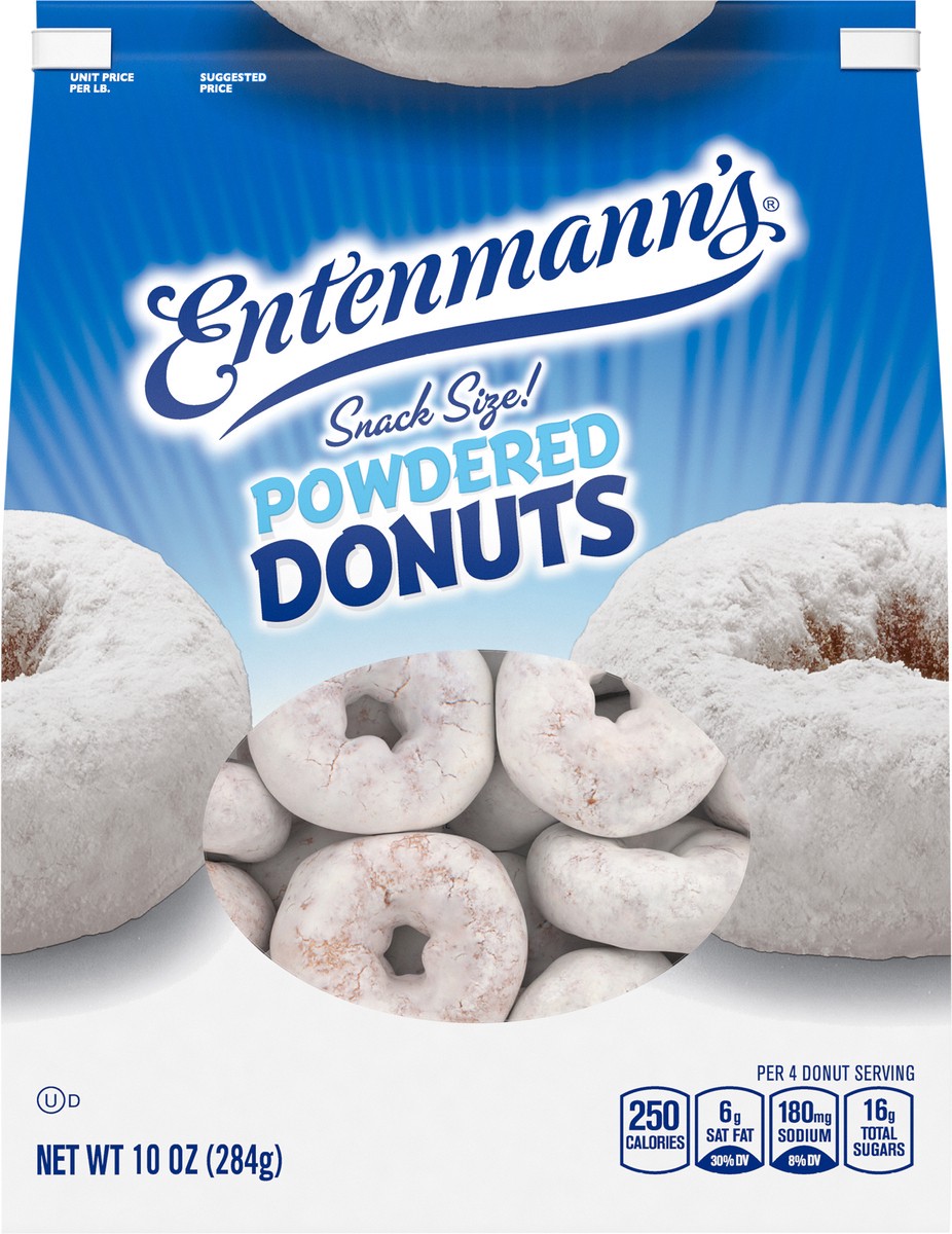 slide 6 of 9, Entenmann's Powdered Bagged Donuts, 10 oz