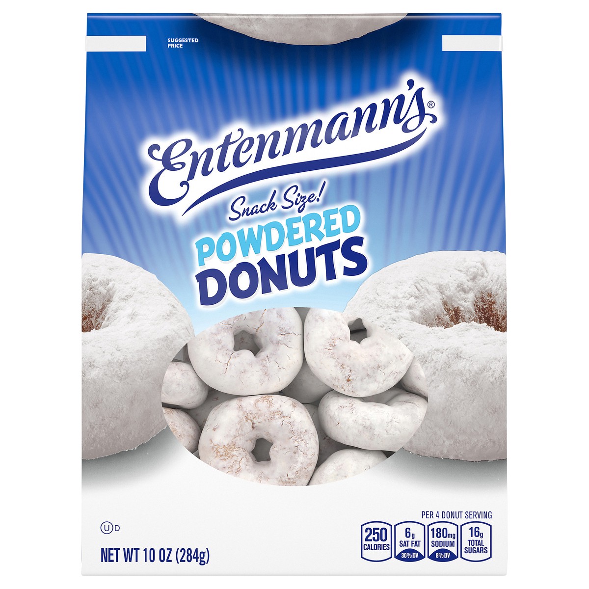 slide 1 of 9, Entenmann's Powdered Bagged Donuts, 10 oz