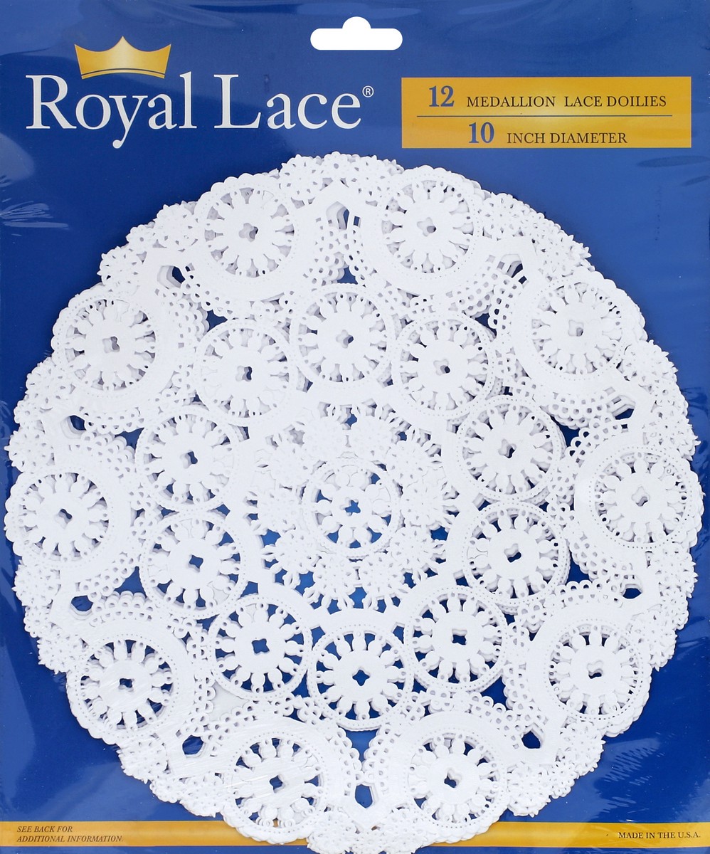 slide 1 of 2, Royal Lace Doilies 12 ea, 12 ct