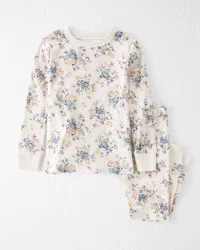 Littleplanet Toddler Organic Cotton Pajamas Set Vintage Floral Print 2T