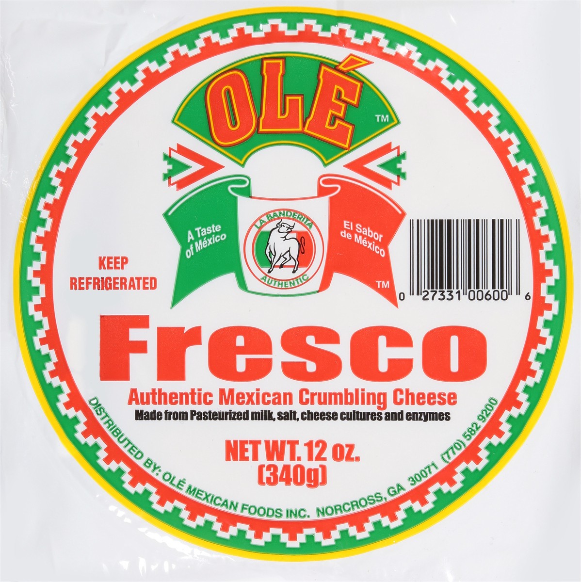 slide 7 of 9, Ole Fresco Authentic Mexican Crumbling Cheese 12 oz, 12 oz