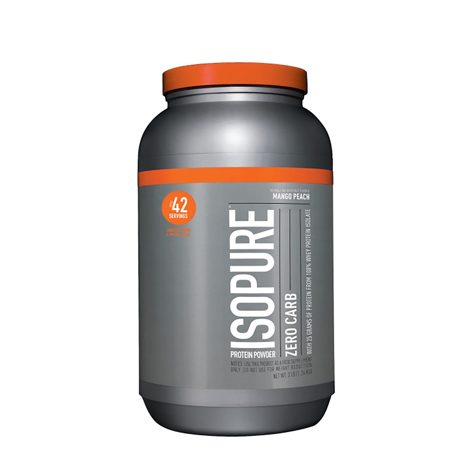 slide 1 of 1, Isopure Zero Carb - Mango Peach, 3 lb