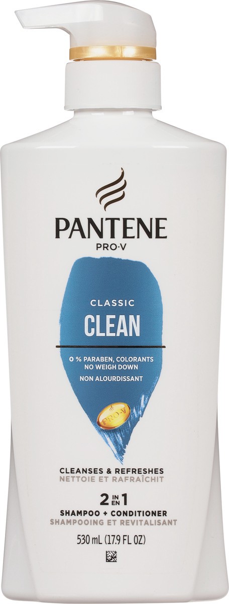 slide 6 of 9, Pantene Classic Clean 2-in-1 Shampoo & Conditioner 17.9 FL OZ, 17.90 fl oz