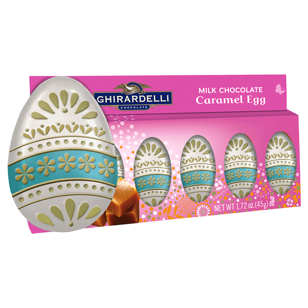 slide 1 of 1, Ghirardelli Milk & Caramel Egg Gift, 5 ct; 1.73 oz