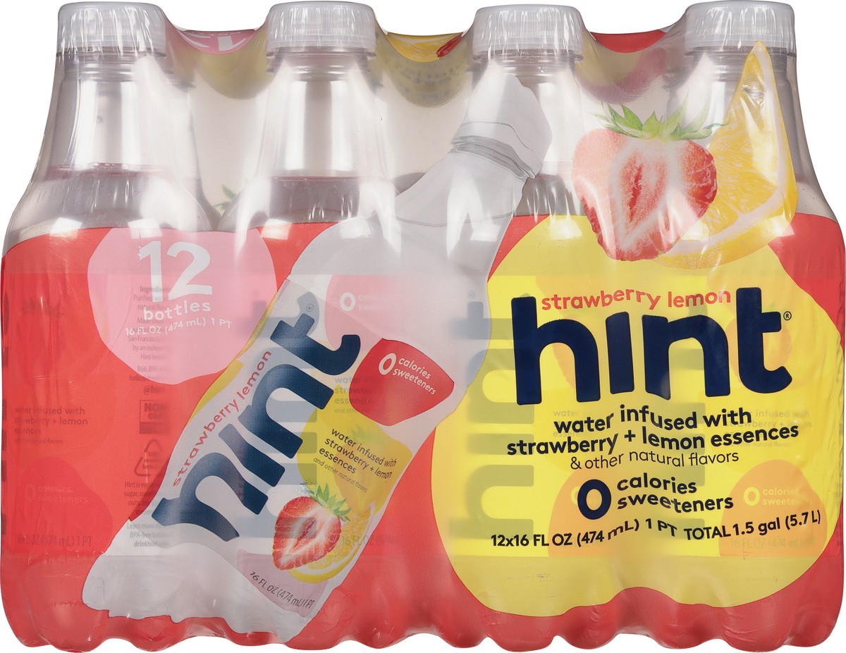 slide 7 of 12, Hint Strawberry Lemon Water - 12 ct, 12 ct