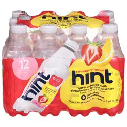 Hint Strawberry Lemon Water - 12 ct