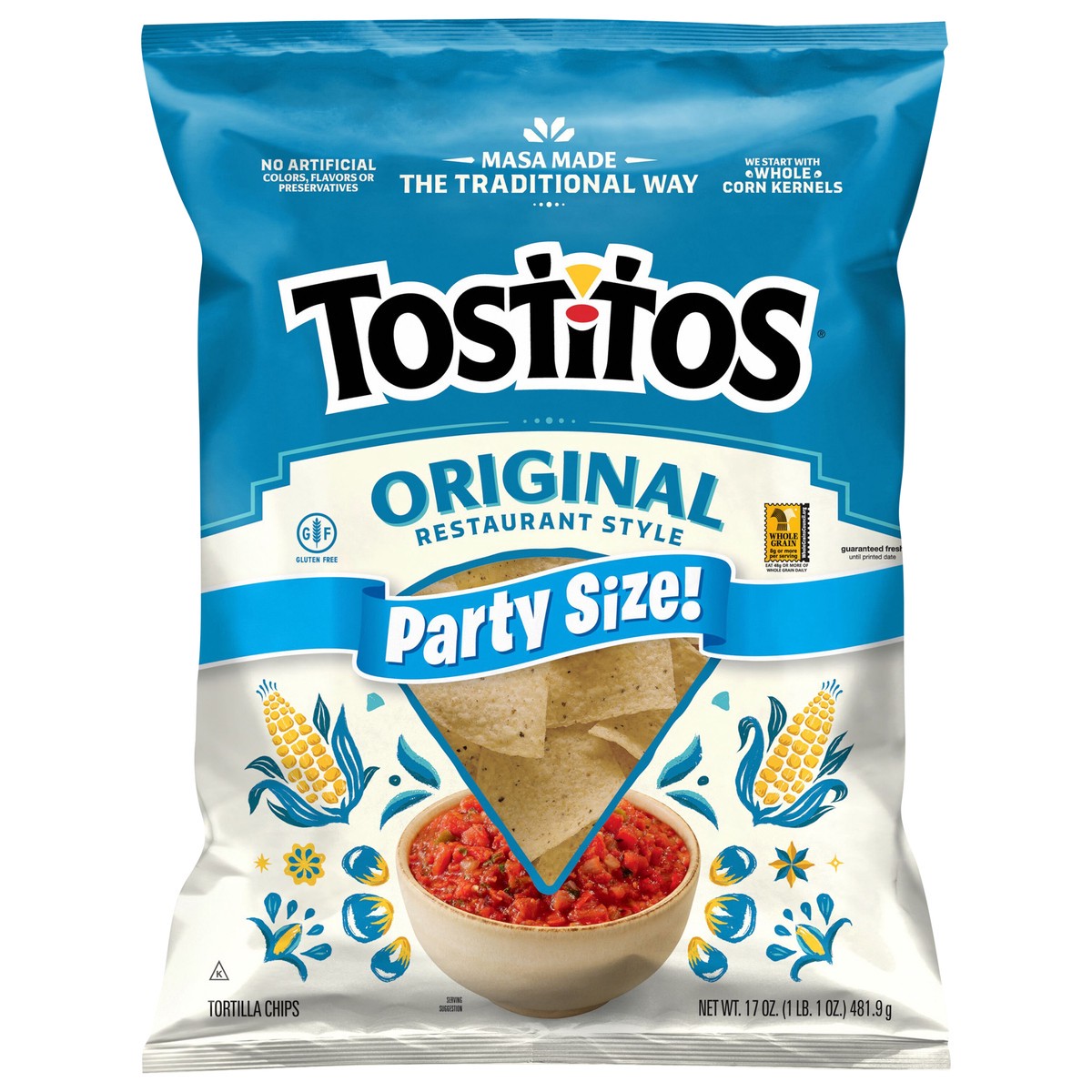 slide 1 of 3, Tostitos Tortilla Chips Original Restaurant Style 17 Oz, 17 oz