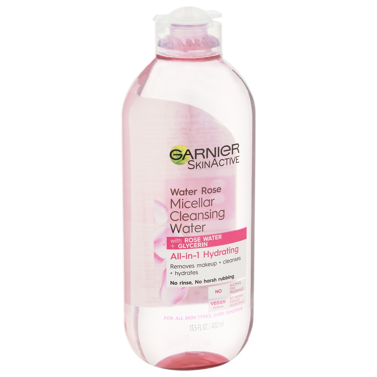 slide 2 of 10, Garnier All-In-1 Hydrating Micellar Cleansing Water With Rose Water, 13.5 oz