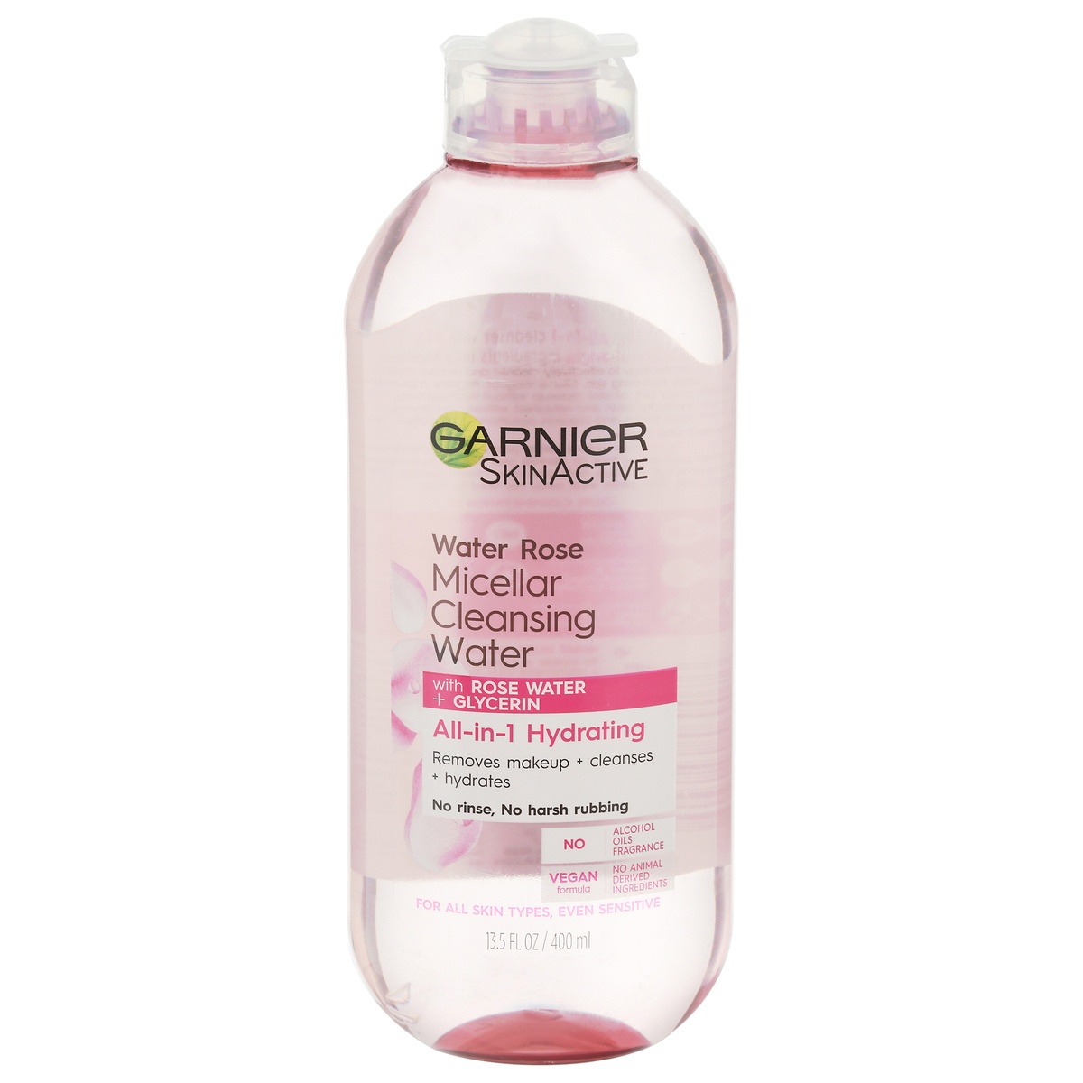 slide 10 of 10, Garnier All-In-1 Hydrating Micellar Cleansing Water With Rose Water, 13.5 oz