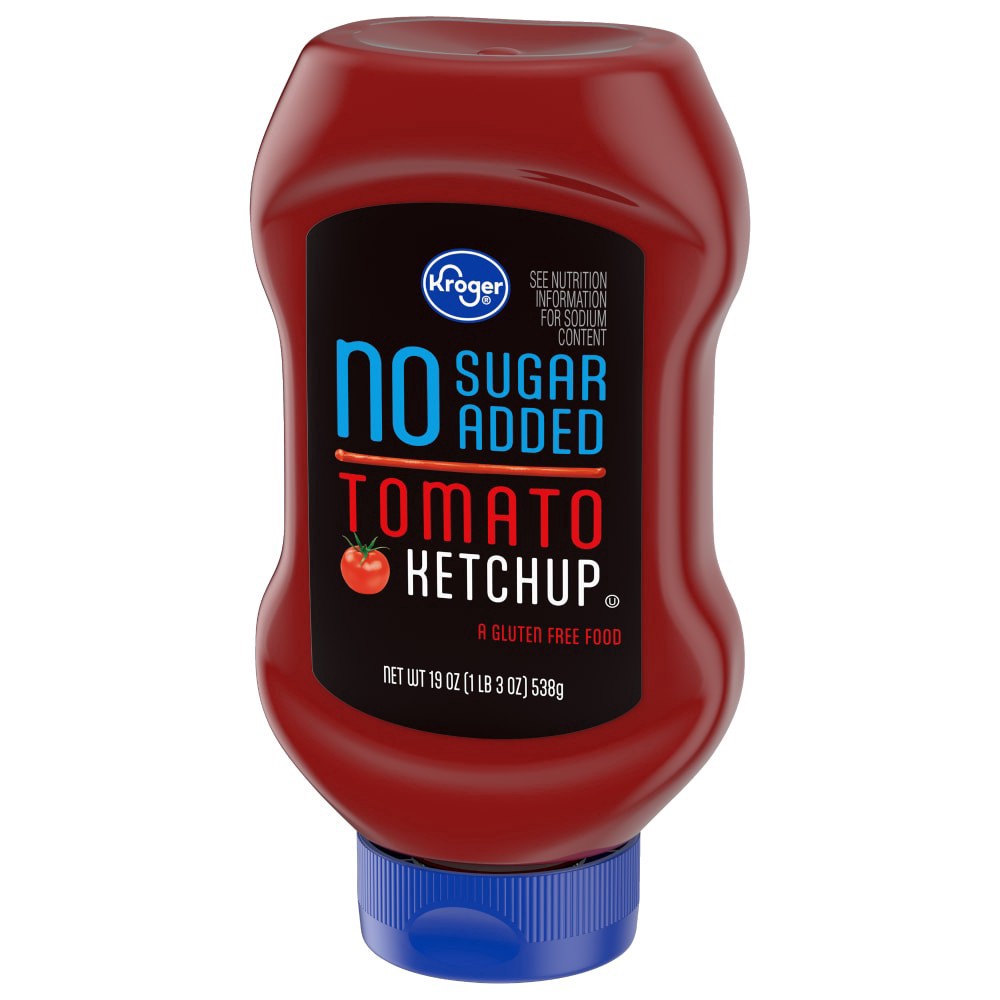 slide 2 of 6, Kroger No Sugar Added Tomato Ketchup - 19 oz, 19 oz