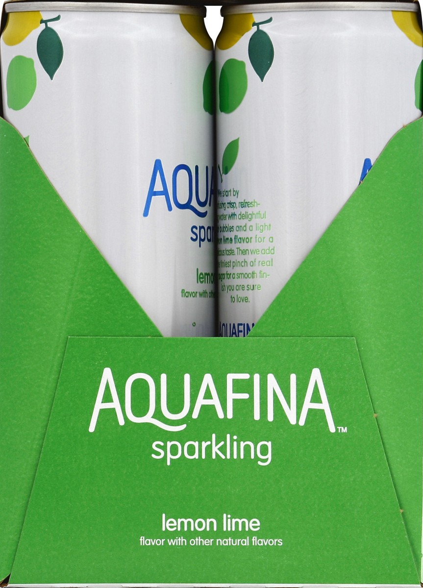 slide 3 of 6, Aquafina Sparkling Water Lemon Lime, 4 ct; 12 fl oz