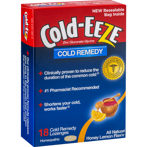 slide 2 of 8, Cold-EEZE Cold Remedy Honey Lemon Lozenges, 18 ct