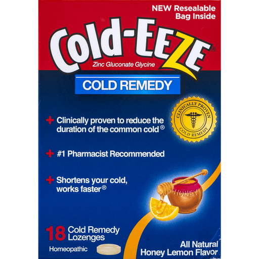 slide 4 of 8, Cold-EEZE Cold Remedy Honey Lemon Lozenges, 18 ct