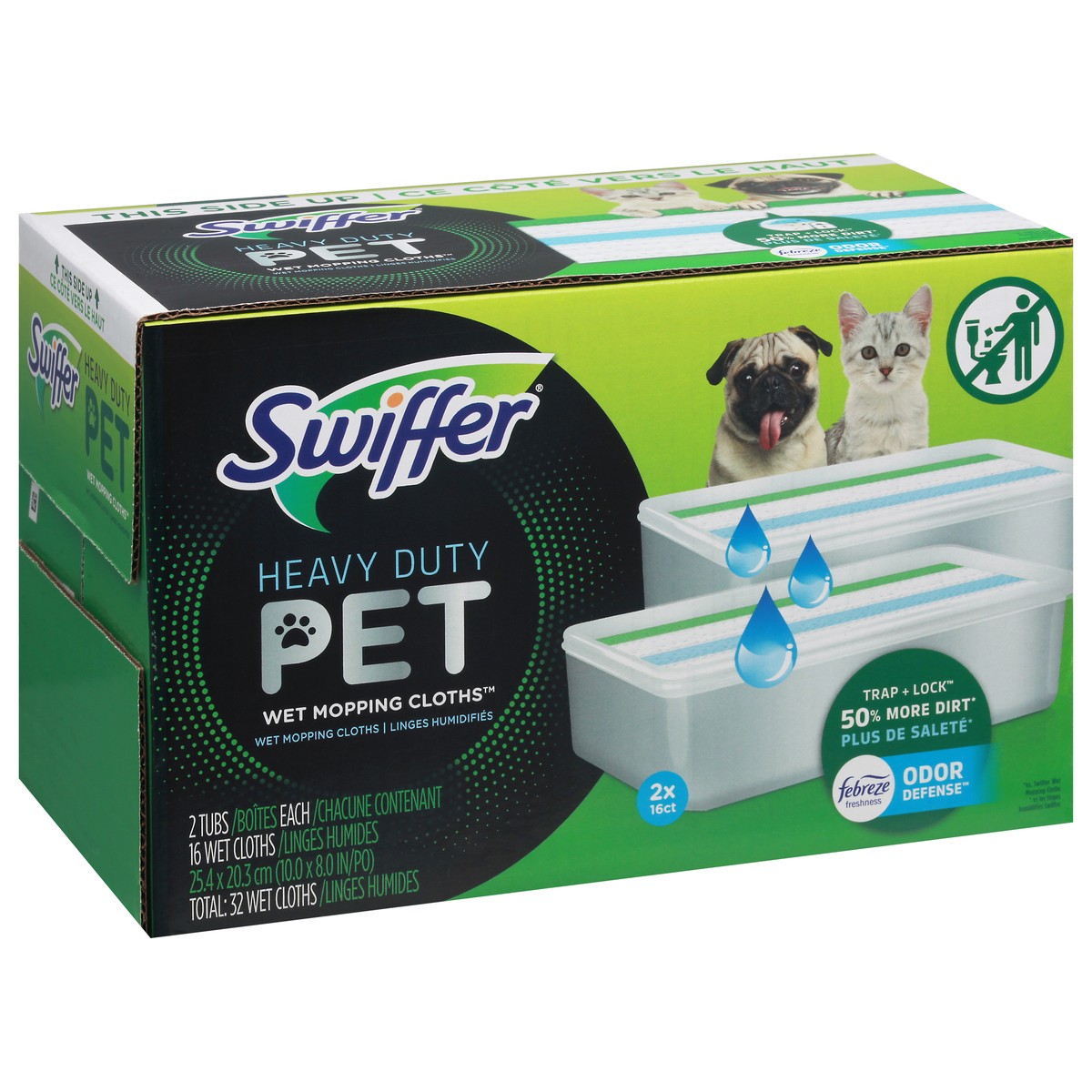 slide 8 of 9, Swiffer Heavy Duty Pet with Febreze Wet Mopping Cloths Refills, 32 ct