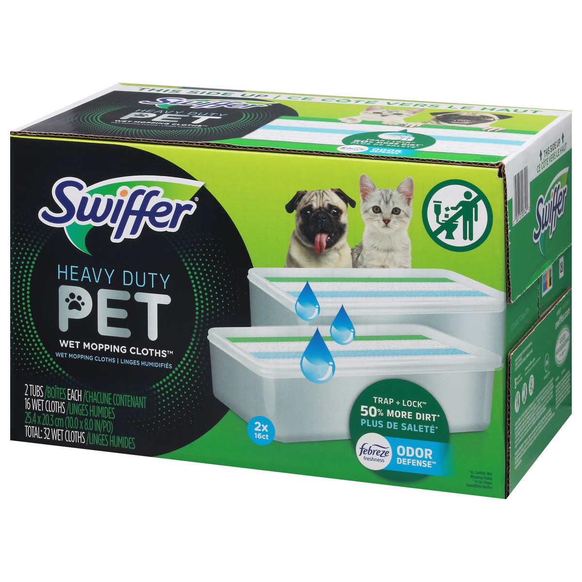 slide 6 of 9, Swiffer Heavy Duty Pet with Febreze Wet Mopping Cloths Refills, 32 ct