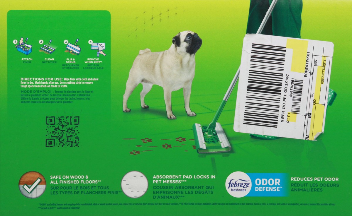 slide 4 of 9, Swiffer Heavy Duty Pet with Febreze Wet Mopping Cloths Refills, 32 ct