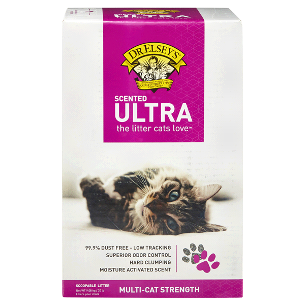 slide 1 of 1, Dr. Elsey's Ultra Scoop Cat Litter, Scented, Multi Cat, 20 lb