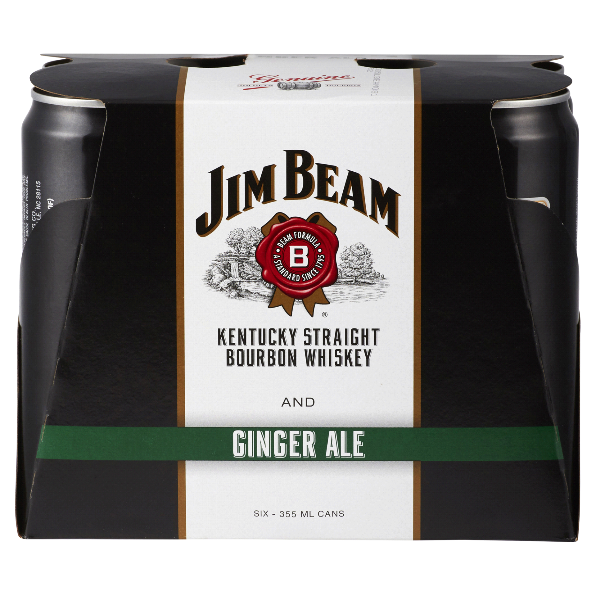 slide 1 of 1, Jim Beam Whiskey & Ginger, 6 ct