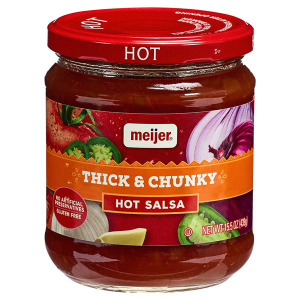 slide 1 of 29, Meijer Hot Thick & Chunky Salsa, 15.5 oz