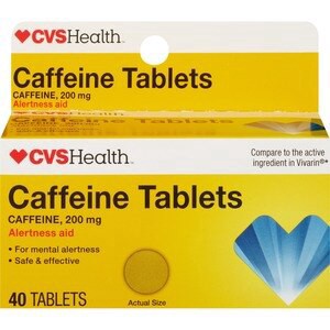 slide 1 of 1, CVS Health Caffeine 200 Mg Tablets, 40 Ct, 1 ct
