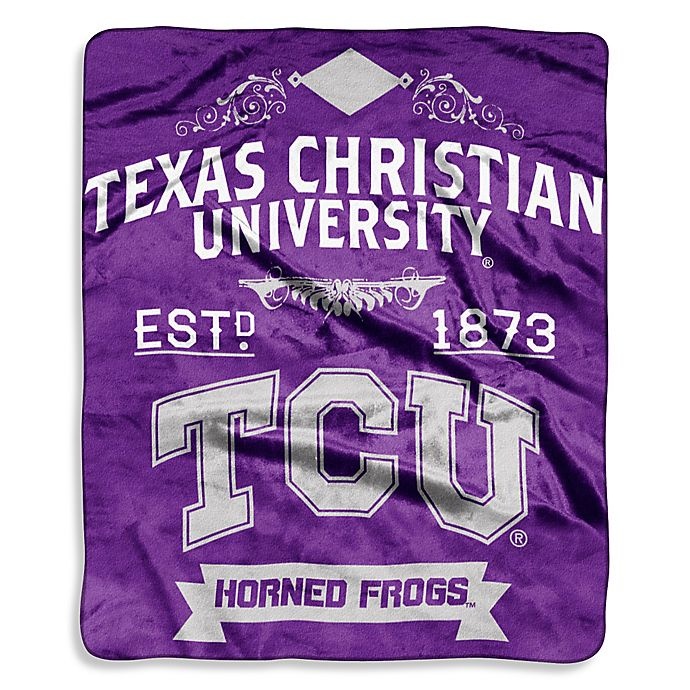 slide 1 of 1, NCAA Texas Christian University Raschel Throw Blanket, 1 ct