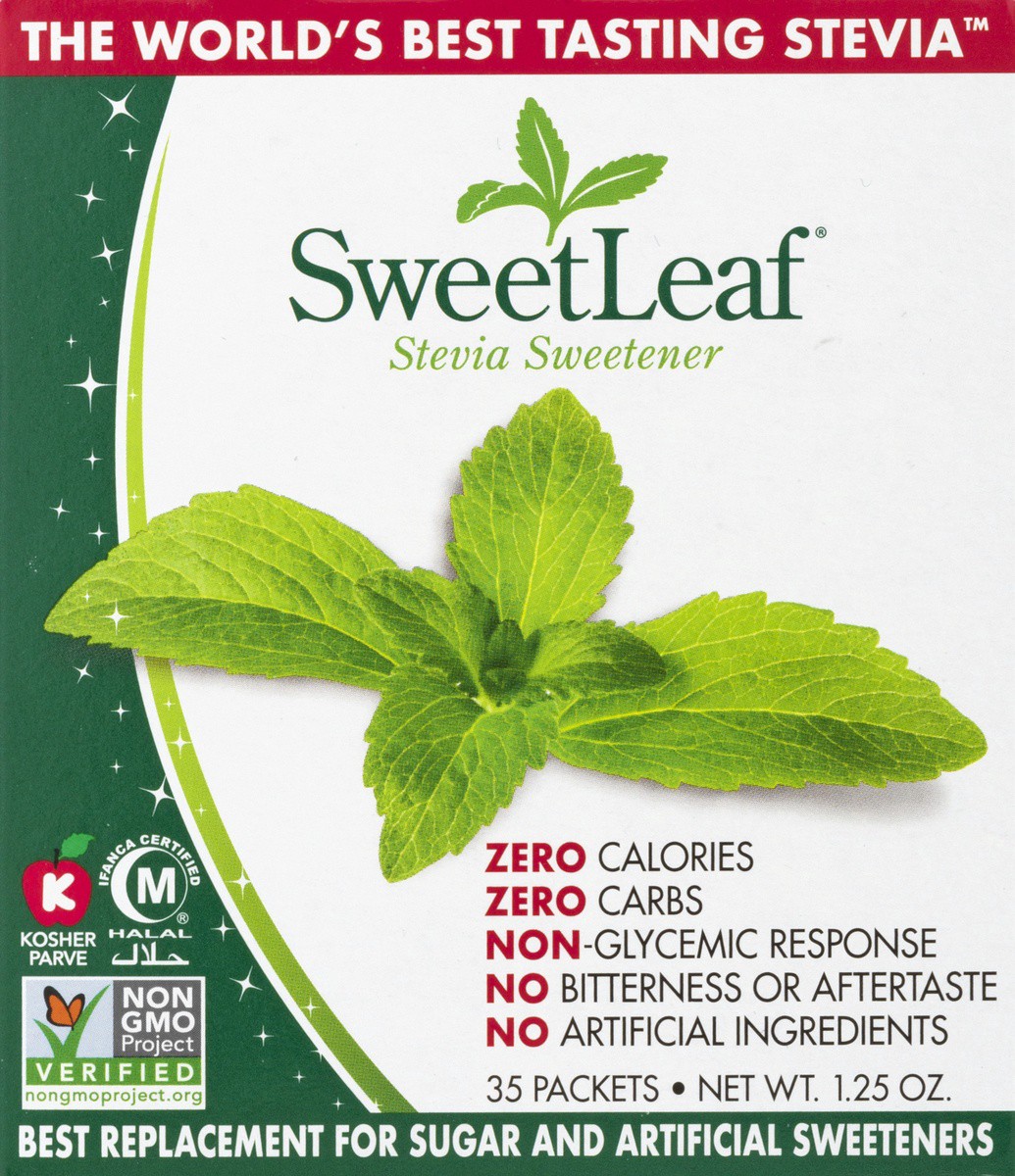 slide 3 of 9, SweetLeaf Stevia Packets, 35 ct