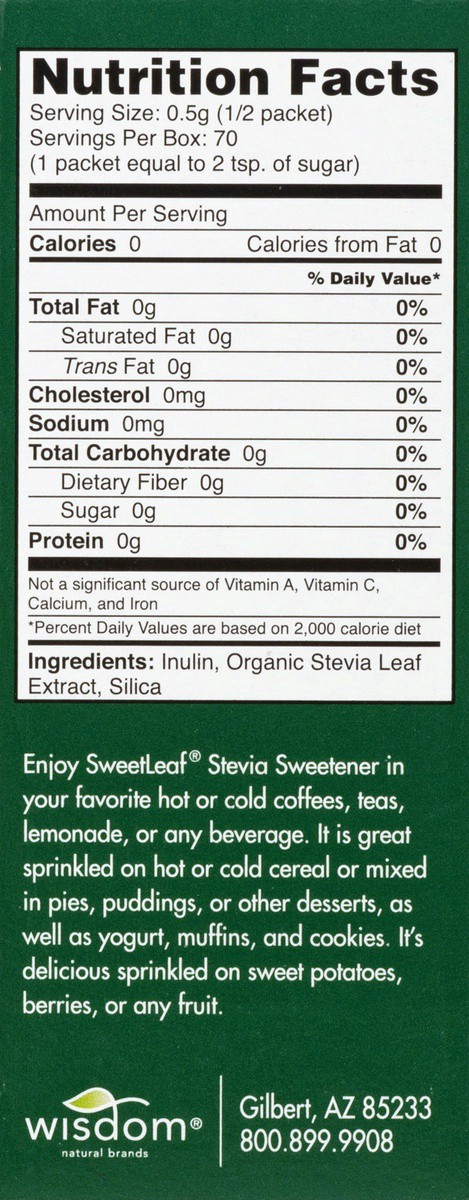 slide 9 of 9, SweetLeaf Stevia Packets, 35 ct