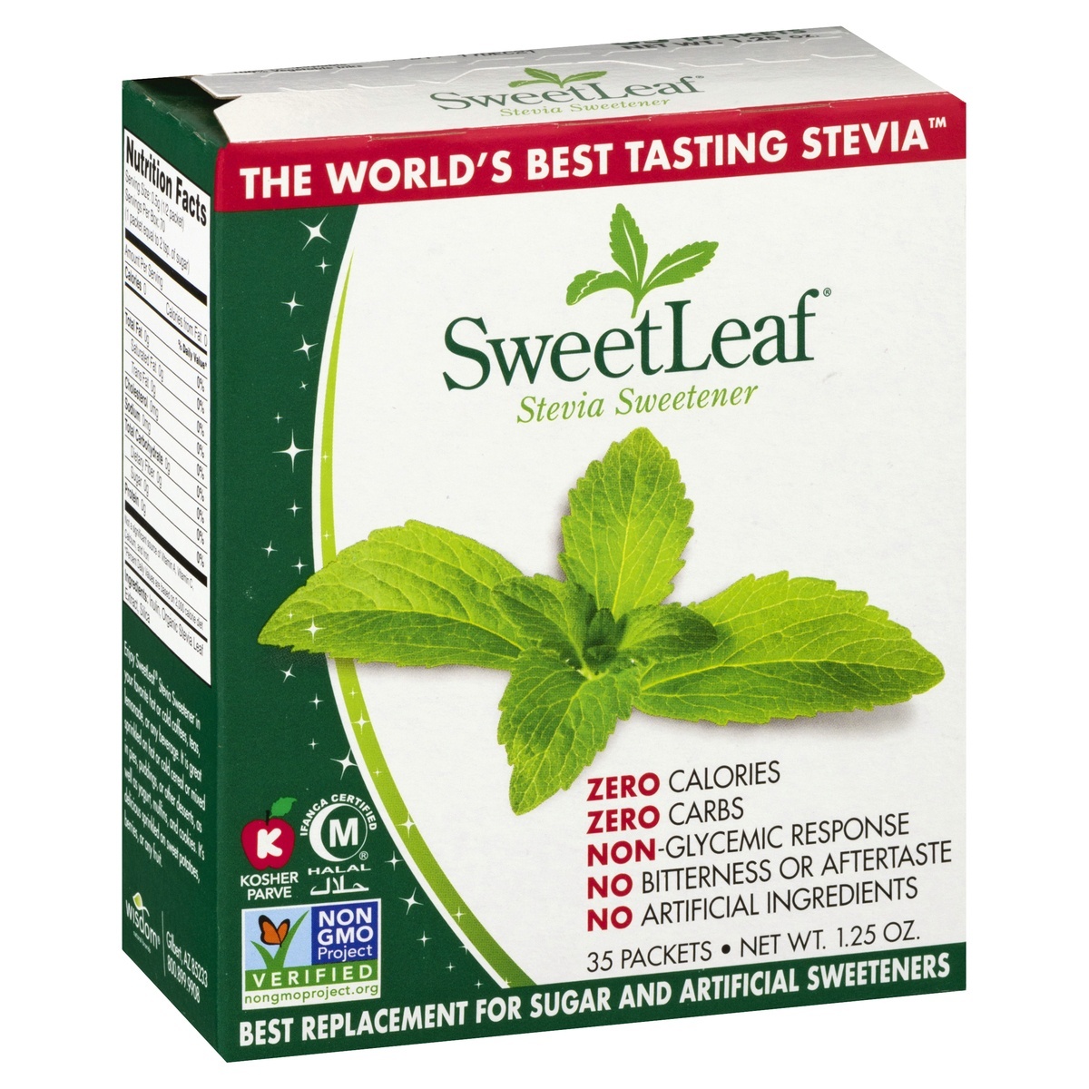 slide 1 of 1, SweetLeaf Stevia Packets, 35 ct