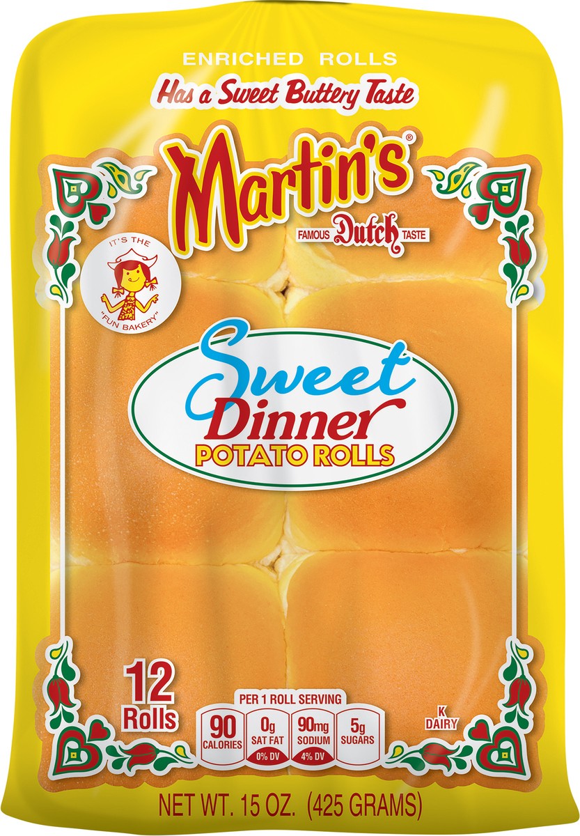 slide 4 of 9, Martin's Sweet Dinner Potato Rolls, 12 ct