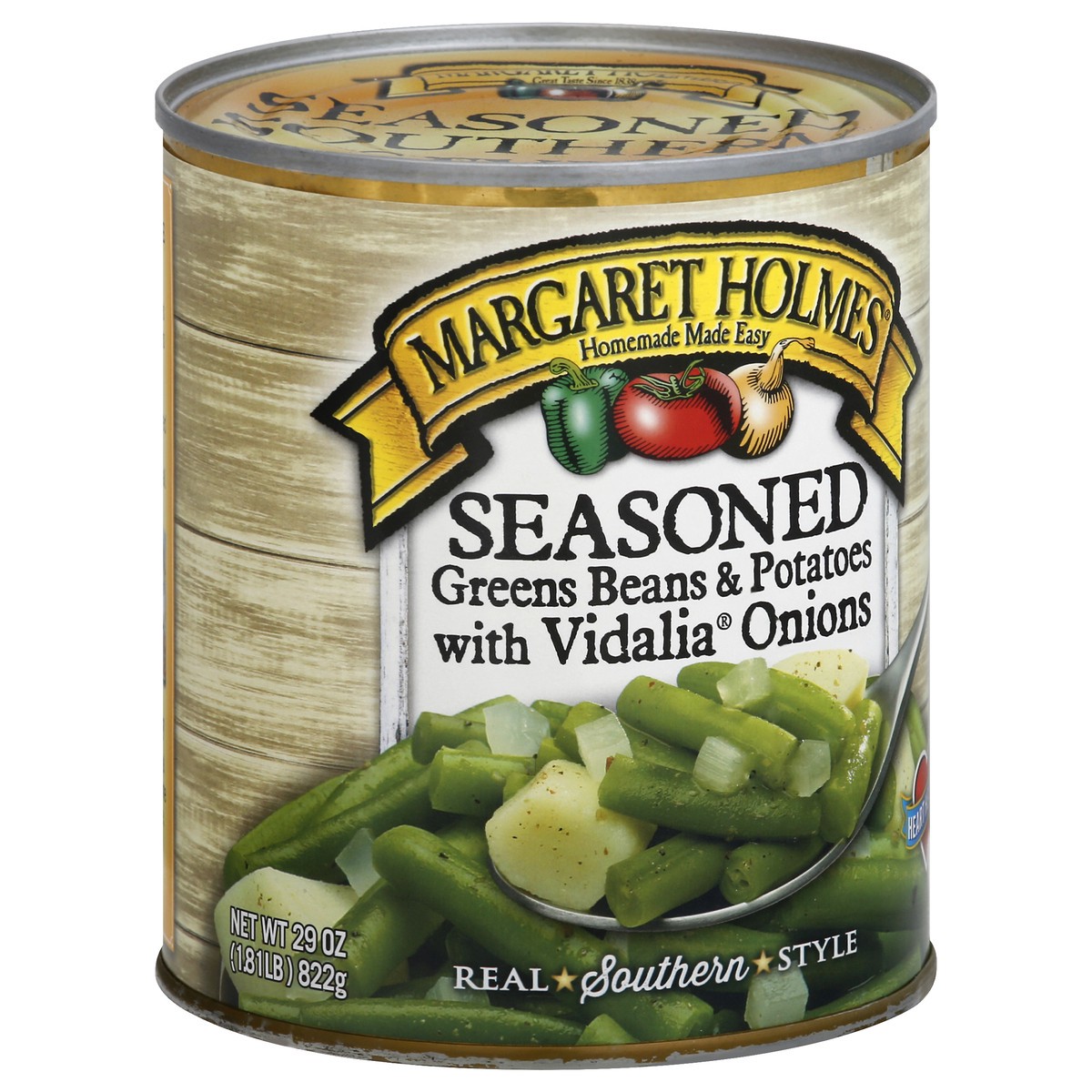 slide 3 of 10, Margaret Holmes Seasoned Green Beans & Potatoes with Vidalia Onions 29 oz, 29 oz