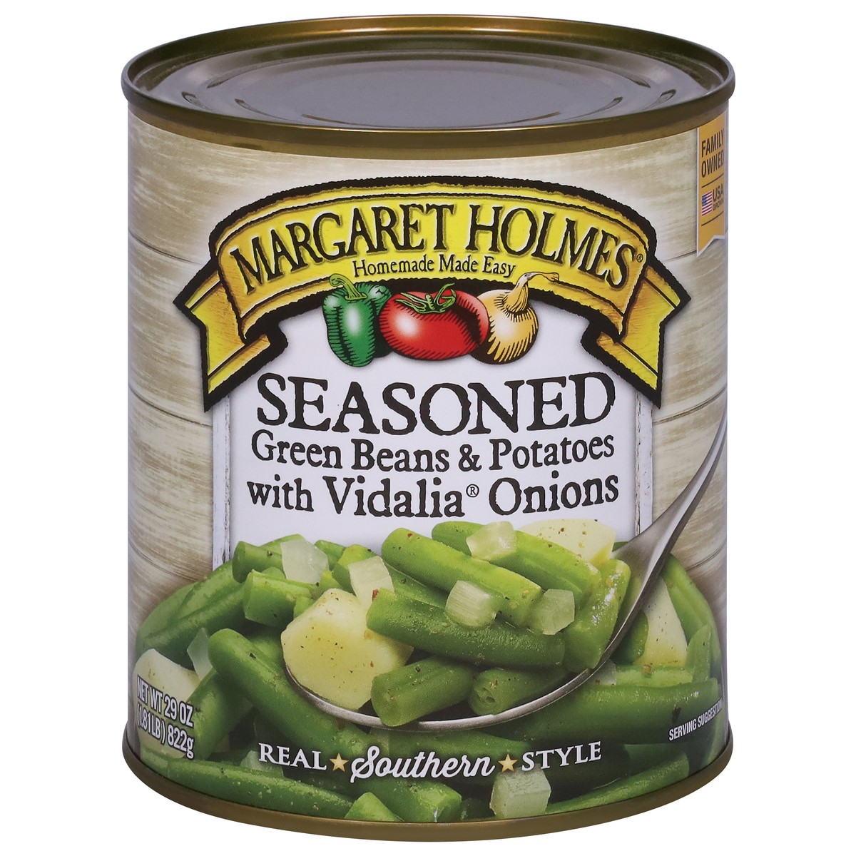 slide 1 of 10, Margaret Holmes Seasoned Green Beans & Potatoes with Vidalia Onions 29 oz, 29 oz