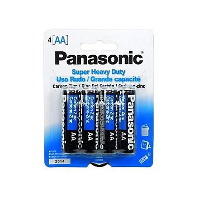 slide 1 of 1, Panasonic Super Heavy Duty AA Batteries, 4 ct