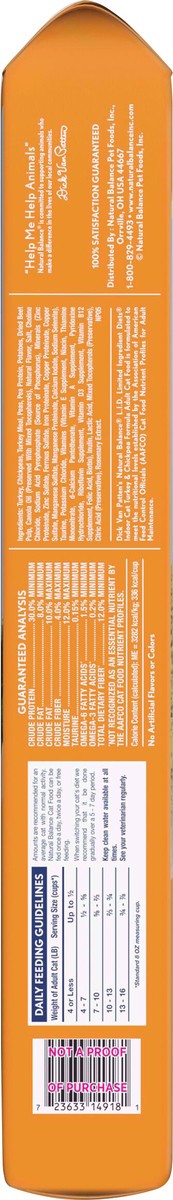 slide 6 of 9, Natural Balance L.I.D. Limited Ingredient Diets Indoor Grain Free Turkey & Chickpea Formula Cat Food 10 lb, 10 lb