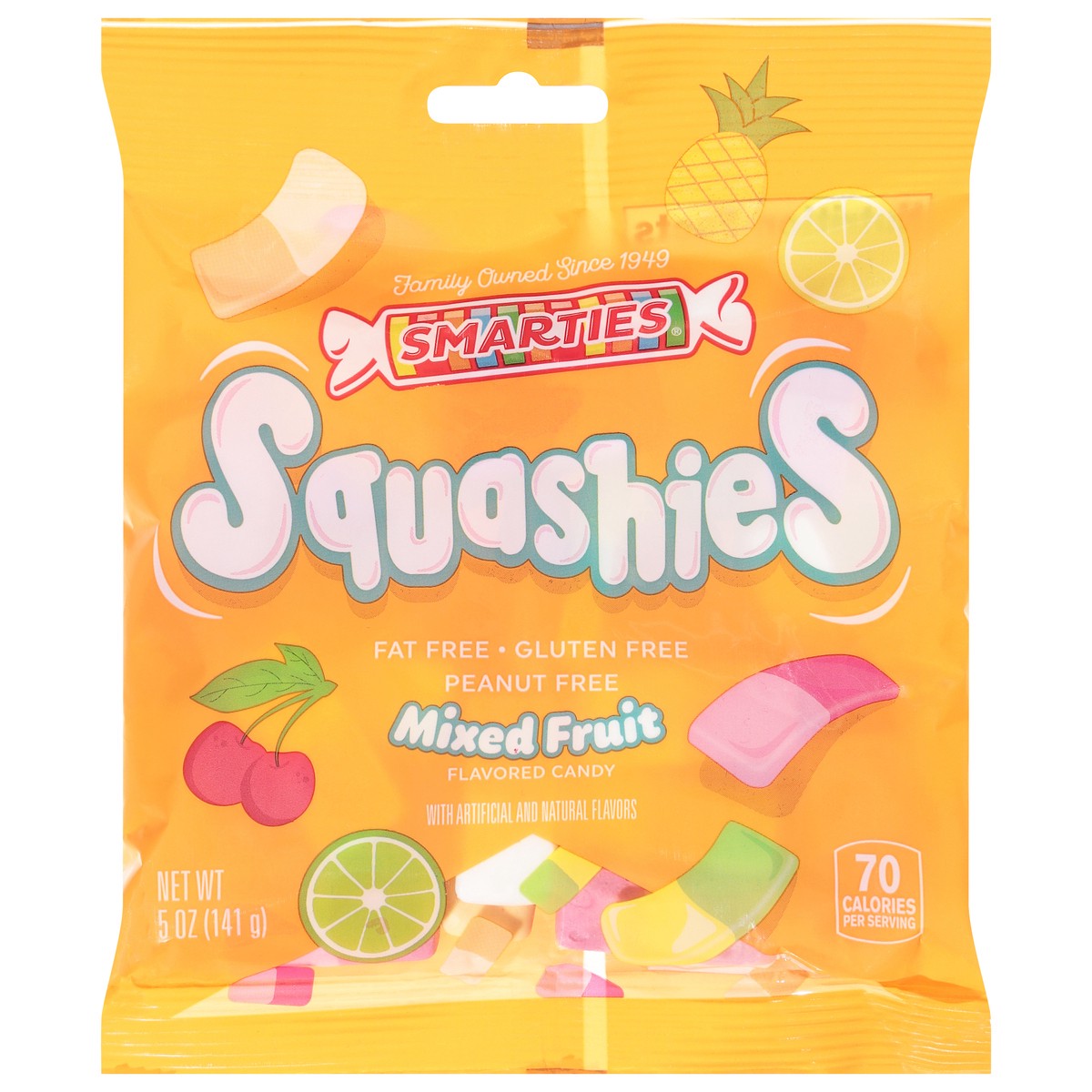 slide 1 of 14, Smarties Squashies Mixed Fruit Flavored Candy 5 oz, 5 oz